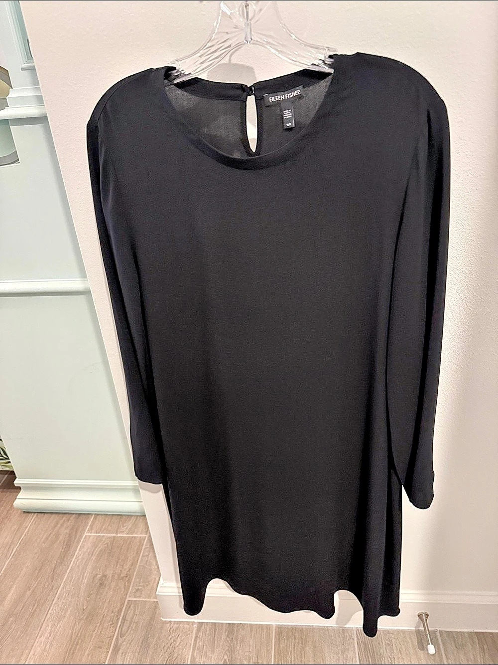 Eileen Fisher Long Sleeve Dress in Black Size Small Like New
